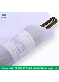 MGP01 - 20x40 cm - 100 tấm giấy Pelure trắng gói hàng, giấy chống ẩm 2 mặt mịn, giấy bọc hàng thời trang