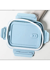 Bộ 2 Hộp Cơm Văn Phòng, Chất Liệu  Thủy Tinh Chịu Nhiệt Tốt, Nắp Nhựa PP Cao Cấp An Toàn Sức Khoẻ Kèm Túi Xách Tiện Lợi- Hàng Chính Hãng MINIIN