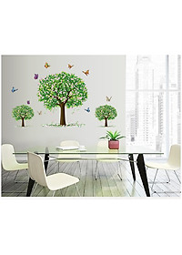 Decal Ba cây xanh mùa xuân Amy  DCX053 (70 x 115 cm)
