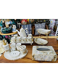 HỘP ĐỰNG GIẤY ĂN BẮNG SỨ VÂN ĐÁ CAO CẤP - VD62