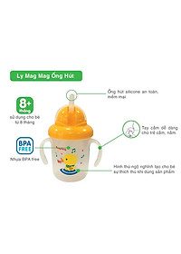 Ly Mag Mag tập uống có ống hút Pigeon 180ml