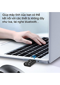 Thiết bị thu phát bluetooth 5.0 không dây hai chiều USB laptop PC ô tô phát nhạc D878 ( hàng nhập khẩu )