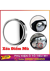 bộ 2 gương cầu lồi xoá điểm mù có viền bao - gương cầu 360 độ gắn ô tô xe máy