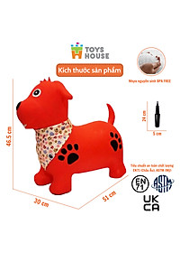 Thú nhún trẻ em cao cấp Toyshouse PA1012 - Tiêu chuẩn Xuất khẩu Mỹ (ASTM) và Châu Âu (EN71)- Đồ chơi vận động cho bé từ 8 tháng