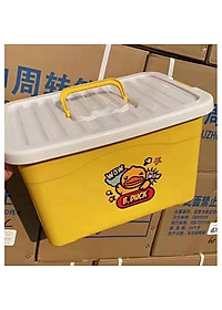 Khăn Giấy Ướt Vịt Vàng 10 Gói Kèm Thùng Nhựa Tiện Dụng Siêu Đáng Yêu