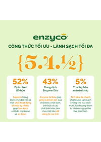 Nước Lau sàn sinh học ENZYCO 2L - Chiết xuất Bồ hòn và Enzyme Dứa