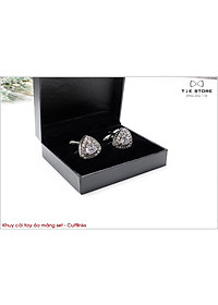 NHIỀU MẪU Khuy Cài tay áo Măng Set cao cấp đính đá - cufflinks , tặng kèm hộp nhỏ