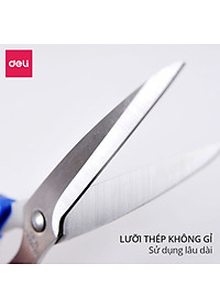 Kéo Văn Phòng 190Mm Deli, Đen/Xanh - E6001