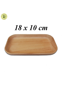 Khay Gỗ Hình Chữ Nhật Có Chân Đế Dài 18 Cm TL71 - Đồ Gỗ Nhà Bếp Thương Hiệu Trường Sơn