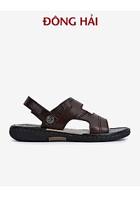 Sandal nam da bò Đông Hải quai ngang thiết kế bản to nam tính dễ phối trang phục - S1131