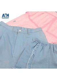 Bộ quần áo ngắn cho mẹ Hoa Cẩm cù hồng cotton - AICDME6YVPRG - AIN Closet
