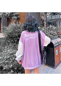 Áo Khoác Bomber Nỉ Bông Jemcloset Ray Tay Dài Form Rộng Unisex Nam Nữ Ulzzang KUN