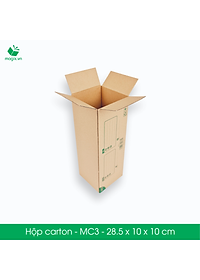MC3 - 28.5x10x10 cm - 60 Thùng hộp carton đóng hàng