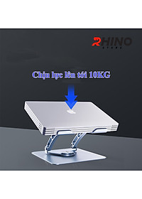 Kệ đỡ Laptop xoay 360° tản nhiệt Rhino KL301, giá đỡ máy tính nhôm cao cấp, gấp gọn - Hàng chính hãng