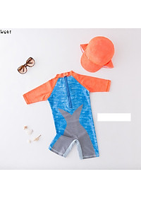 Bộ đồ bơi kèm mũ cá mập đeo kính bé trai 3-7 tuổi