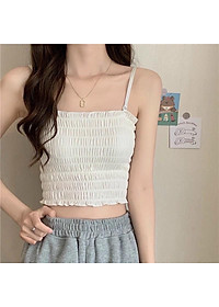 Áo quây - Áo hai dây nhún chun siêu xinh hàng Quảng Châu cao cấp, có đệm lót và dây điều chỉnh