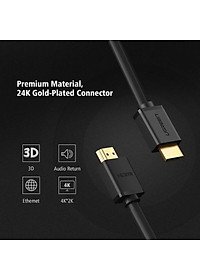 Ugreen UG10111HD104TK 15M màu Đen Cáp tín hiệu HDMI chuẩn 1.4 hỗ trợ phân giải 4K * 2K - HÀNG CHÍNH HÃNG