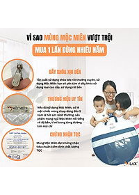 Màn đỉnh rộng tự bung cao cấp Mộc Miên loại trắng viền hồng loại 1m6x2m - 3 cửa 