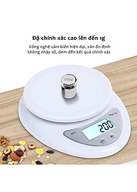 Cân Tiểu Ly Điện Tử Mini Nhà Bếp Cân Thực Phẩm Loại 5Kg Tiện Lợi Cân Tiểu Ly Điện Tử Nhà Bếp Mini Làm Bánh Đồ Ăn Nguyên Liệu Chính Xác Cao Tặng Kèm Pin