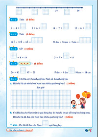 Combo Bài Tập Tuần và Đề Kiểm Tra Toán, Tiếng Việt Lớp 2 - Chân Trời Sáng Tạo - Học kì 1