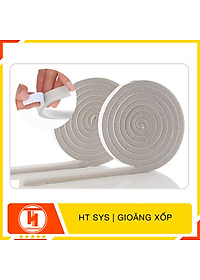Mút xốp dán khe cửa HT SYS - Cách âm - Giảm chấn - Chống bụi - Gioăng xốp bản 15mm x2 mét -Bộ 02 cuộn