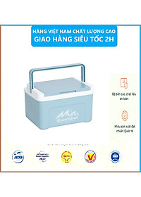 Phích vuông thái 2.3L 3932, Phích mini giữ nhiệt tiện lợi, Phích Đá giữ nhiệt lên đến 8h, Phích Đá Giữ Nhiệt Văn Phòng Việt Nhật cao cấp - Hàng Việt Nam