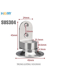 Chặn cửa chống va đập nam châm gắn sàn nhà inox 304 Hobby Home Decor CC5
