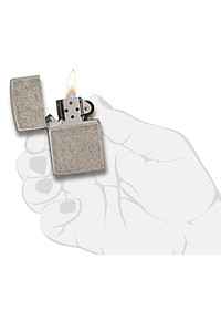 Bật Lửa Zippo Antique Silver Plate 