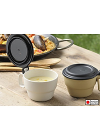 Cốc uống nước Inomata có nắp đậy an toàn giúp giữ gìn vệ sinh cốc & đồ uống bên trong - nội địa Nhật Bản