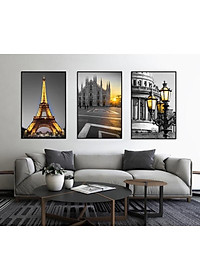 Tranh tráng gương cao cấp bộ 3 