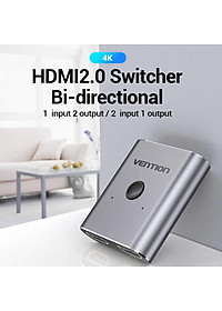 Bộ chuyển đổi 2 chiều HDMI 2 cổng (4k) Vention AFUH0 - Hàng chính hãng