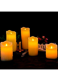 Nến Điện Tử Tim Lắc Cao Cấp Mô Phỏng Như Nến Sáp Tặng Kèm Pin