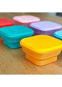 Bát ăn dặm silicon vuông có thể xếp gọn cho bé Marcus & Marcus