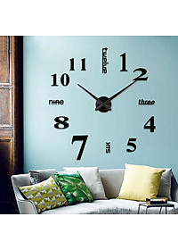 Đồng hồ dán tường tự tạo DIY V.3 - Màu đen