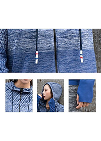 Áo Khoác Thun Nữ Rằn Ri Có Nón Chống Nắng,Tập Thể Thao Ôm Body Siêu Đẹp Mềm Mịn Mỏng Mát