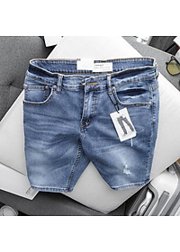 Quần short jean lửng nam bigsize màu trơn co giãn xuất xịn