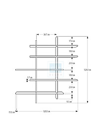 Kệ Sách Treo Tường Bất Đối Xứng 5 Tầng Cách Điệu SIB Decor KT333