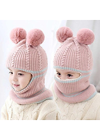 Mũ len ninja trùm kín đầu kín cổ lót nỉ ấm áp cho bé trai bé gái mùa đông - mu len lot ni cho be
