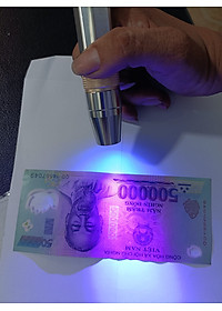 Đèn soi tiền giả, đá, giấy tờ giả, cua gạch, trứng với ánh sáng mạnh, 3 màu tiện dụng, kèm theo bộ sạc USB