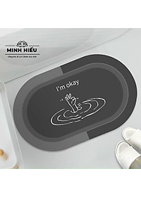 Thảm chùi chân siêu thấm nước cao cấp. thảm lau chân silicon chống trơn trượt chất liệu siêu bền Loại 1