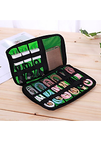 Túi đựng phụ kiện nhiều ngăn vải Nylon chống thấm nước cho Cáp sạc di động, Sạc dự phòng, điện thoại, tai nghe, thẻ nhớ - Hàng chính hãng