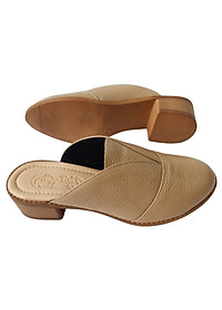 Dép Cao Gót Nữ BIGGBEN Da Bò Cao 4 Phân DCG79