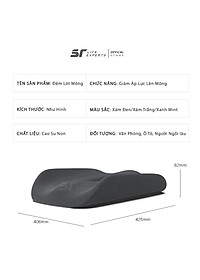 Đệm Mông Công Thái Học Cao Su Non Gối Ngồi Thoáng Khí Đệm Lót Ghế Văn Phòng Ô Tô Xe Hơi- Sairui