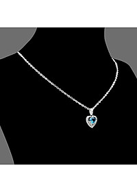 Dây Và Mặt Dây Chuyền Nữ Bạc Hiểu Minh DMD408BL trái tim