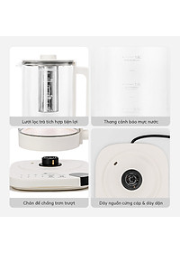 Ấm đun pha trà đa năng 1.6L Elmich KEE-9146, 8 chương trình đun nấu - Hàng chính hãng