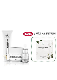 Bộ 3 sản phẩm Trắng Da Ngừa Nám KN Beauty chuyên sâu:Kem dưỡng 25g + Serum 30ml+ Tẩy tế bào chết 120ml (Tặng 2 Mặt Nạ)