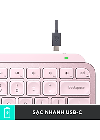 Bàn phím không dây Bluetooth Logitech MX Keys Mini - Hàng Chính Hãng