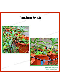 Bộ 30 béc tưới cây 8 tia nhỏ giọt kèm 25m dây và đầy đủ phụ kiện 206848