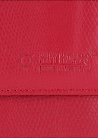 Ví nữ da bò cao cấp Huy Hoàng 3 gấp lửng màu đỏ đô HT3167