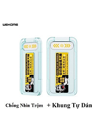 Kính Cường Lực KingKong Có Khung Tự Dán, Ngăn Bụi Loa Dành Cho iPhone - Full Hộp, Dán Full Màn - Hàng Chính Hãng